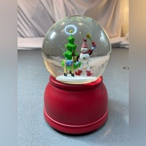 Pottery Barn Musical Snow Globe Christmas‎ plays Let It Snow
